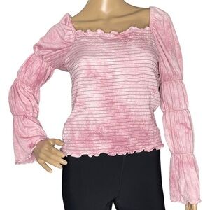 Rewash pink tie dye knit top, NWT, XL